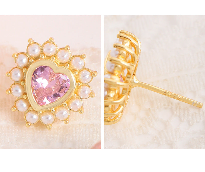 Heart earrings-ES661
