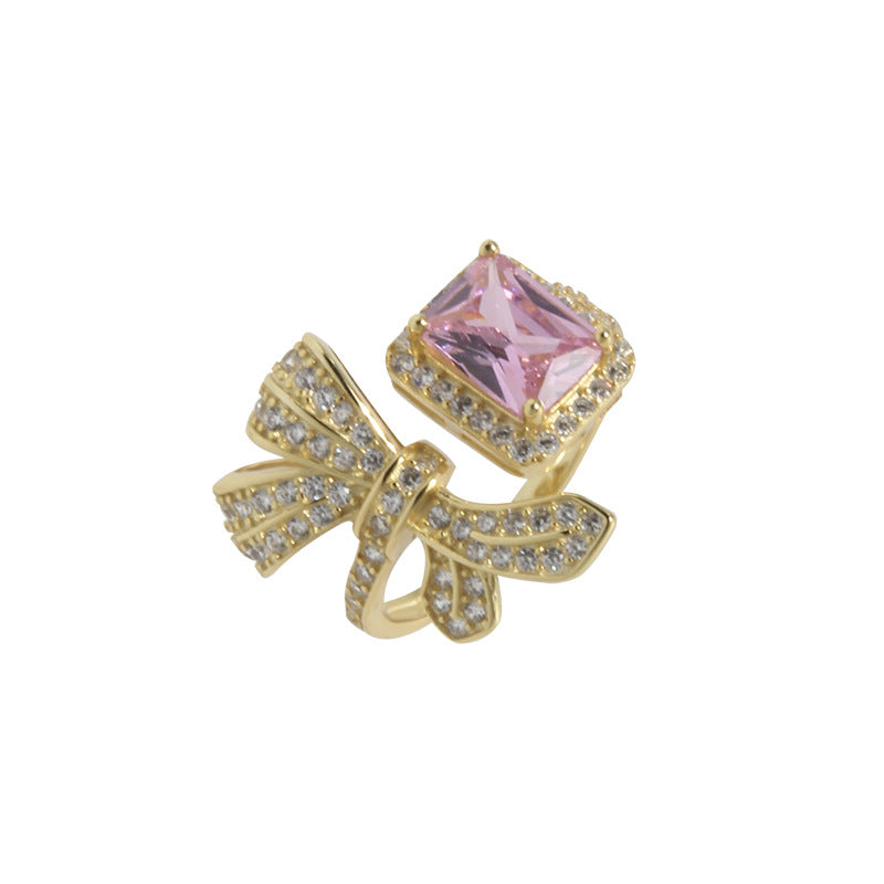Bow stud ring-JZ388
