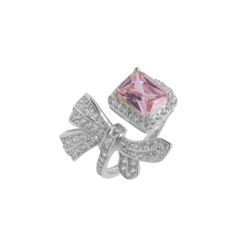 Bow stud ring-JZ388