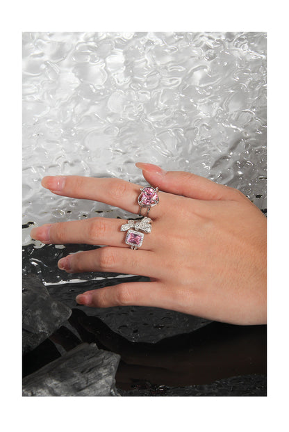 Bow stud ring-JZ388