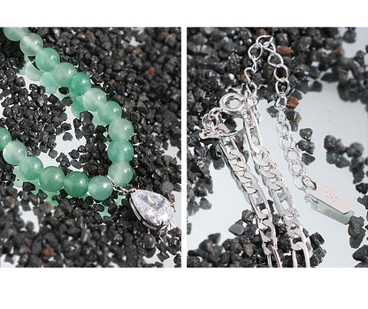 Aventurine quartz nacklace-XL352