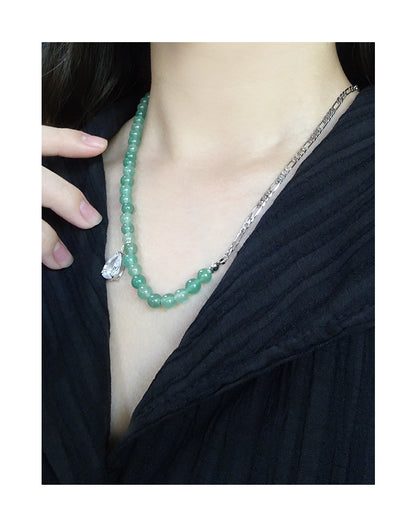 Aventurine quartz nacklace-XL352