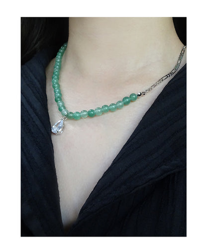 Aventurine quartz nacklace-XL352