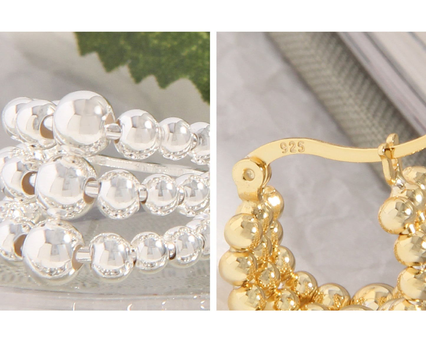 Bead earrings-ES368