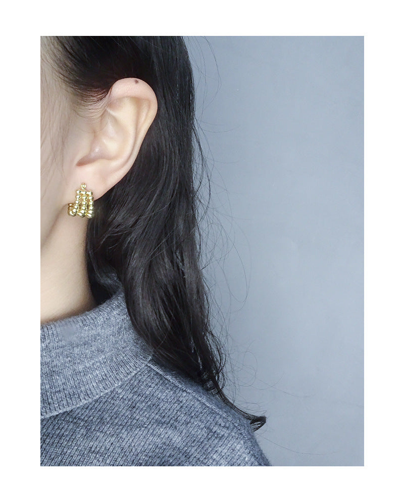 Bead earrings-ES368