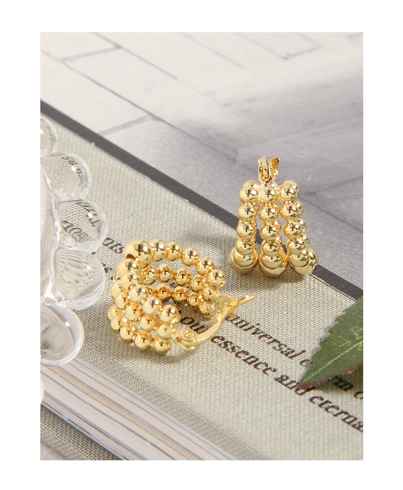 Bead earrings-ES368