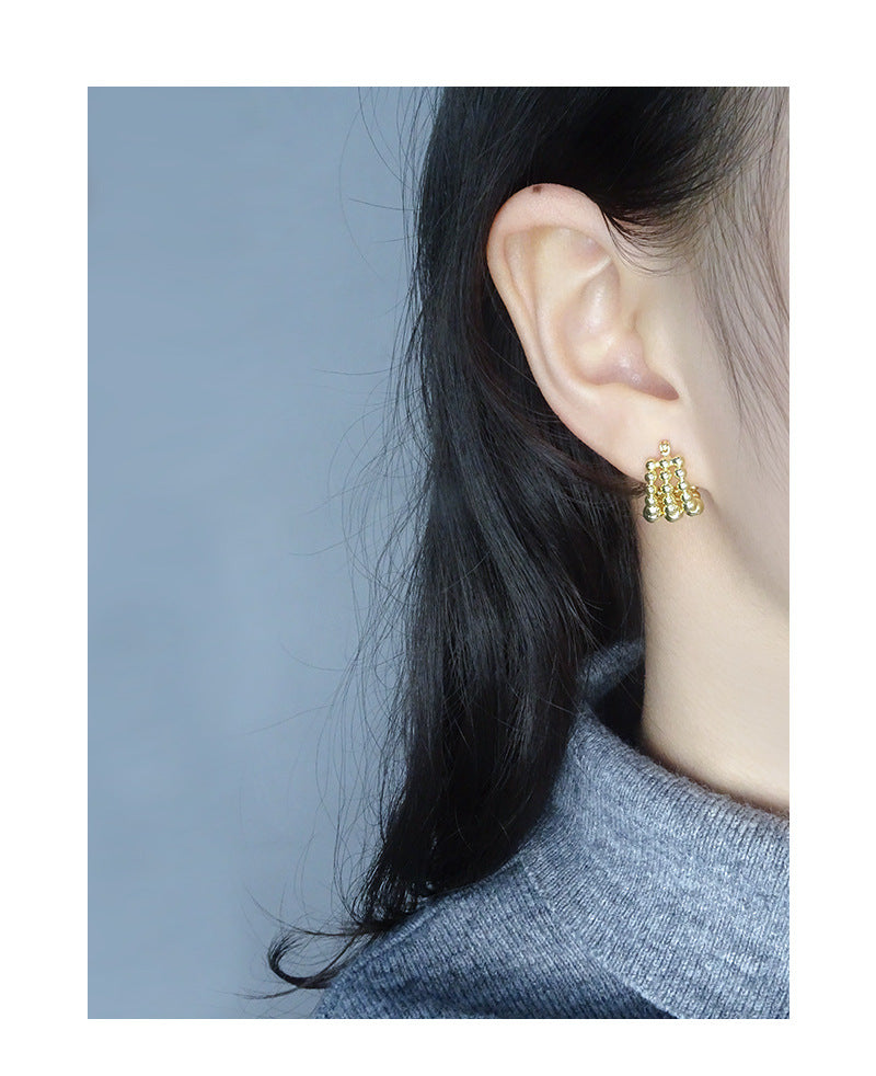 Bead earrings-ES368