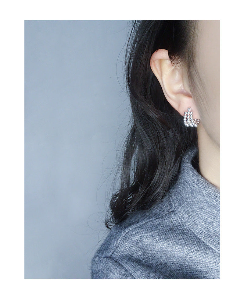 Bead earrings-ES368