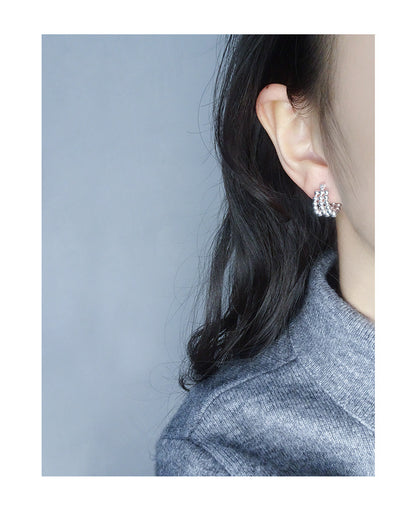 Bead earrings-ES368